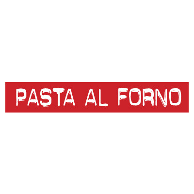 STICKER satiné L60 H10 cm "PASTA AL FORNO"