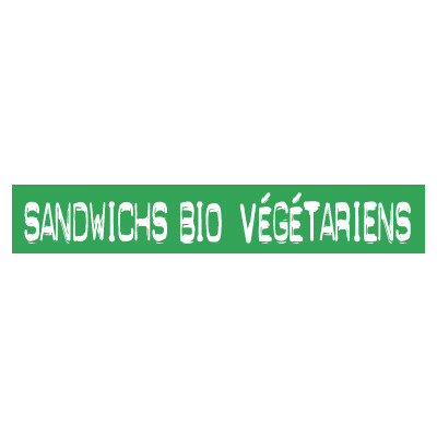 STICKER satiné L60 H10 cm "SANDWICHS BIO VEGETARIENS"