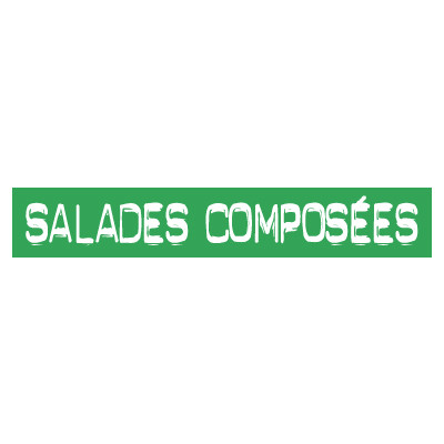 STICKER satiné L60 H10 cm "SALADES COMPOSEES"