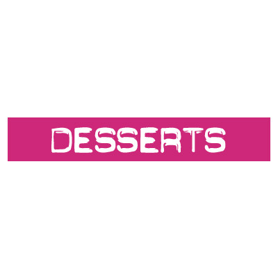 STICKER satiné L60 H10 cm "DESSERTS"