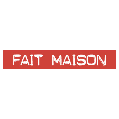 STICKER satiné L60 H10 cm "FAIT MAISON"