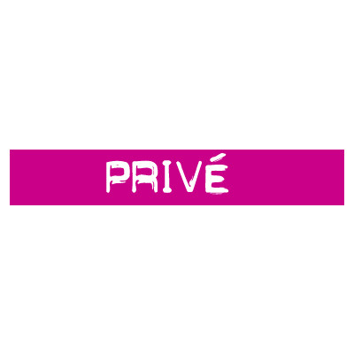 STICKER satiné L60 H10 cm "PRIVE"