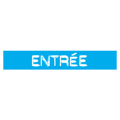 STICKER satiné L60 H10 cm "ENTREE"