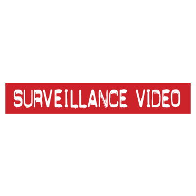 STICKER satiné L60 H10 cm "SURVEILLANCE VIDEO"