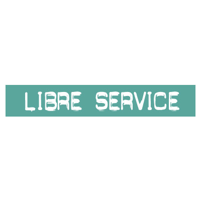 STICKER satiné L60 H10 cm "LIBRE SERVICE"