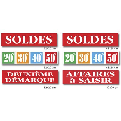 Le kit de 6 affiches "SOLDES" 01