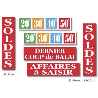 Le kit de 6 affiches "SOLDES" 02