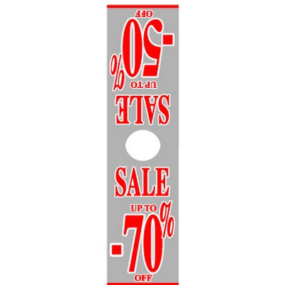 Poster "SALE UP TO -50 -70%" Mannequin 170 X 40 CM