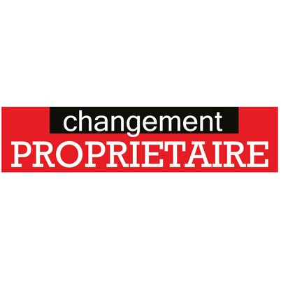 Affiche "changement PROPRIETAIRE" L168 H40 cm