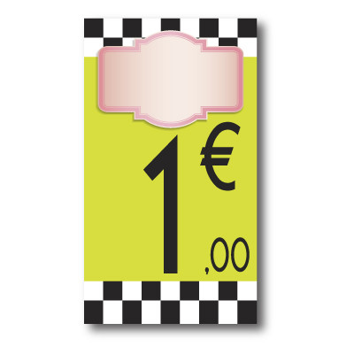 Panneau PVC 1€, 20x35cm