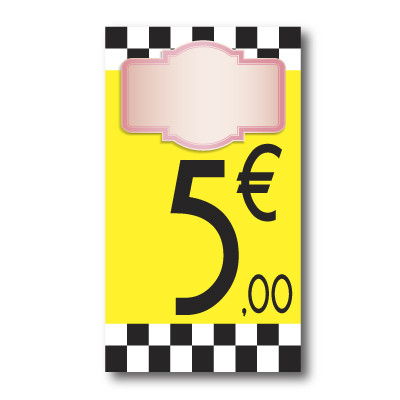Panneau PVC 5€, 20x35cm