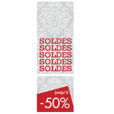 Guirlange de 2 cartons "SOLDES"