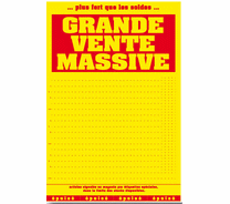 Affiche "GRANDE VENTE MASSIVE" L120 H170 cm