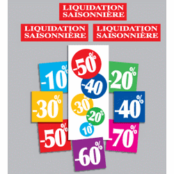 Kit de 11 affiches "Liquidation saisonnière 02"