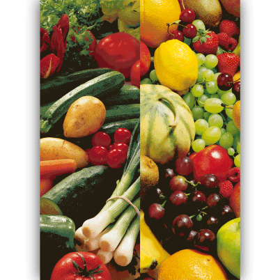 Panneau "Fruits et légumes" L100 H140 cm