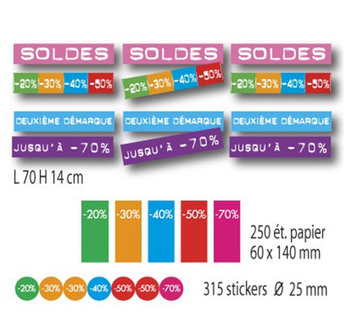 Kit de 12 affiches, 250 etiquettes et 315 stickers