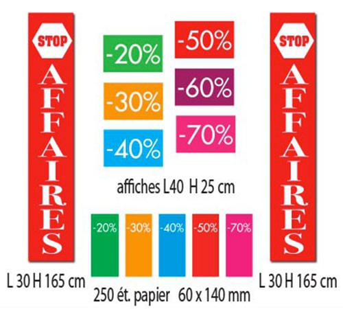 KIT de 7 affiches STOP AFFAIRES