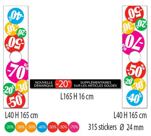 Kit de 3 affiches ,% + 315 stickers