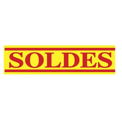 Affiche "SOLDES" L60 H16 cm