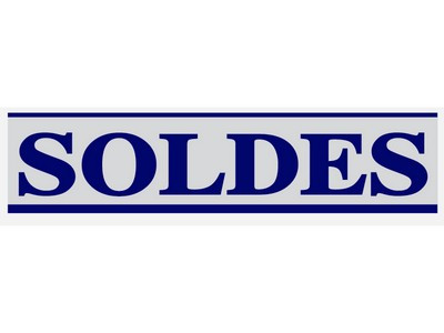 Affiche "SOLDES" L168 H40 cm