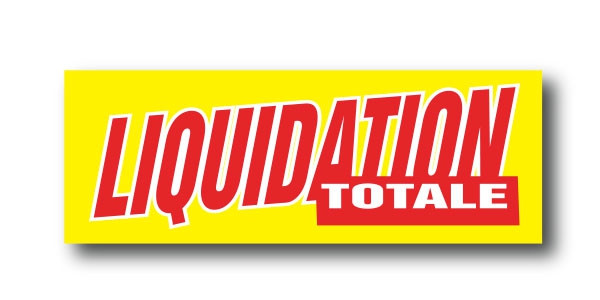 STICKER DE SOL "LIQUIDATION TOTALE" L100 H35 cm