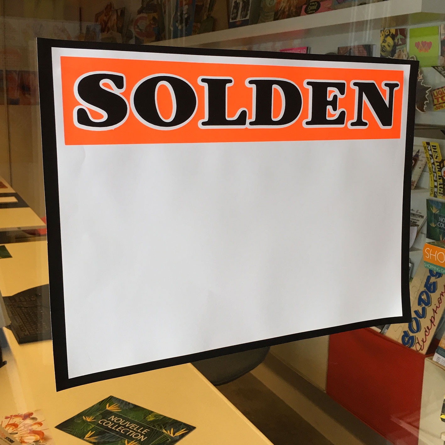 Affiche "SOLDEN" L40 H30 cm