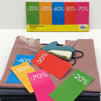 Paquet de 250 étiquettes papier  20,30,40,50,70% L60 H140 mm