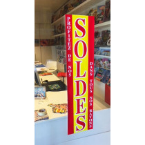 Affiche "SOLDES" L20 H82 cm