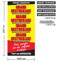 PANORAMIQUE VITRINE personnalisable L100 H 200 cm 