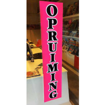 Poster  "OPRUIMING" L25 H120 cm