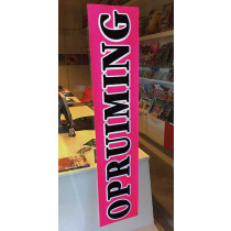 Poster  "OPRUIMING" L120 H25 cm