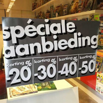 Poster  "SPECIALE AANBIEDING %" L82 H50cm