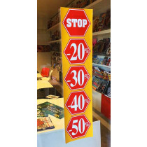 Poster  "STOP 20%30%40%50%" L20  H82cm