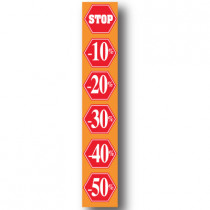 Grote affiche, STOP %, 176 x 30 cm.