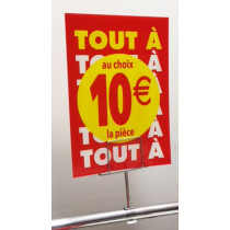 OFFRE SPÉCIALE : les 3 panneaux polypro "10€" 21x30cm