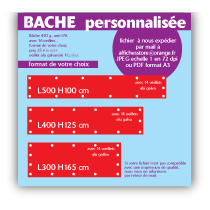 Bâche personnalisée  de 5m2