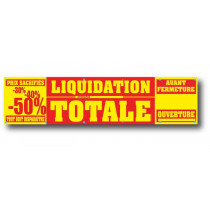 Bâche LIQUIDATION TOTALE  L500 H120 cm