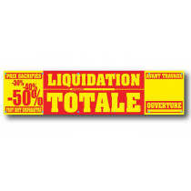 Bâche LIQUIDATION TOTALE  L500 H120 cm