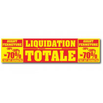 Bâche LIQUIDATION TOTALE  L500 H 120 cm