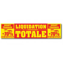 Bâche LIQUIDATION TOTALE  L500 H 120 cm