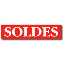 Affiche "SOLDES" L82  H20 cm