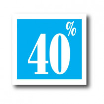 Affiche "40%" L40 H40 cm