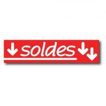 Affiche "SOLDES" L82  H20 cm