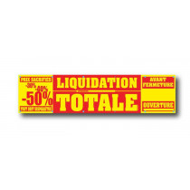 Bâche LIQUIDATION TOTALE  L250 H60 cm