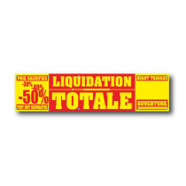 Bâche LIQUIDATION TOTALE  L250 H60 cm