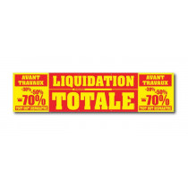 Bâche LIQUIDATION TOTALE L250 H 60 cm