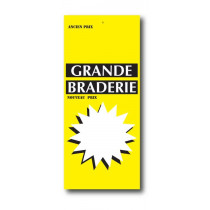 Paquet de 100 étiquettes papier  GRANDE BRADERIE L60 H140 mm