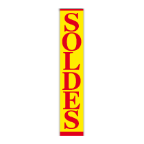 Affiche "SOLDES" L30 H165 cm