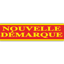 Affiche "NOUVELLE DÉMARQUE" L82 H20 cm