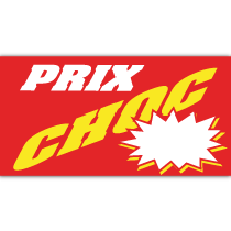 Affiche "PRIX CHOC" L58 H29 cm